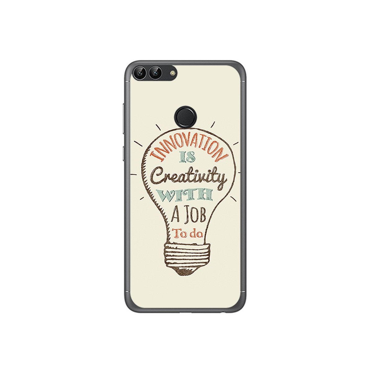 Funda Gel Tpu para Huawei P Smart Diseño Creativity Dibujos