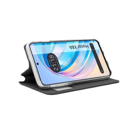 Funda Libro Soporte con Ventana para Huawei Honor X8a color Negra
