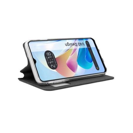 Funda Libro Soporte con Ventana para ZTE Blade V40 Design color Negra