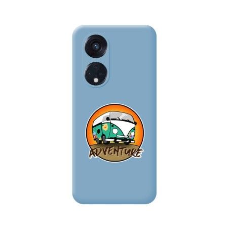 Funda Silicona Líquida Azul para Oppo Reno 8T 4G diseño Adventure Dibujos