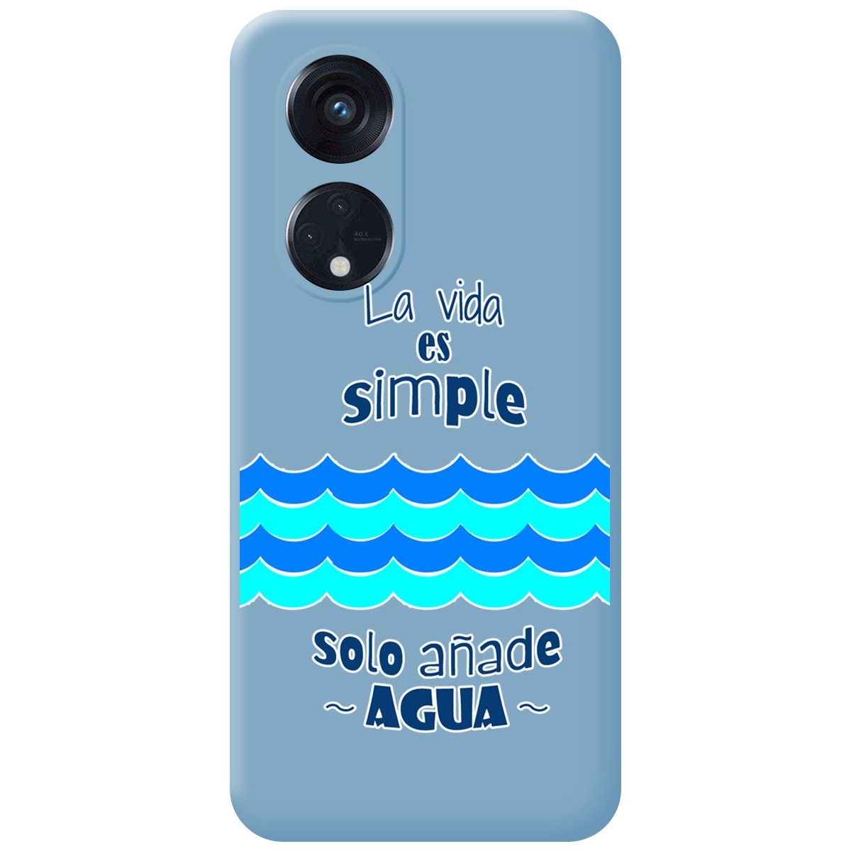 Funda Silicona Líquida Azul para Oppo Reno 8T 4G diseño Agua Dibujos