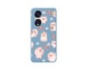 Funda Silicona Líquida Azul para Oppo Reno 8T 4G diseño Cerdos Dibujos