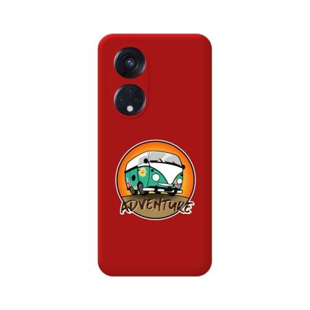Funda Silicona Líquida Roja para Oppo Reno 8T 4G diseño Adventure Dibujos