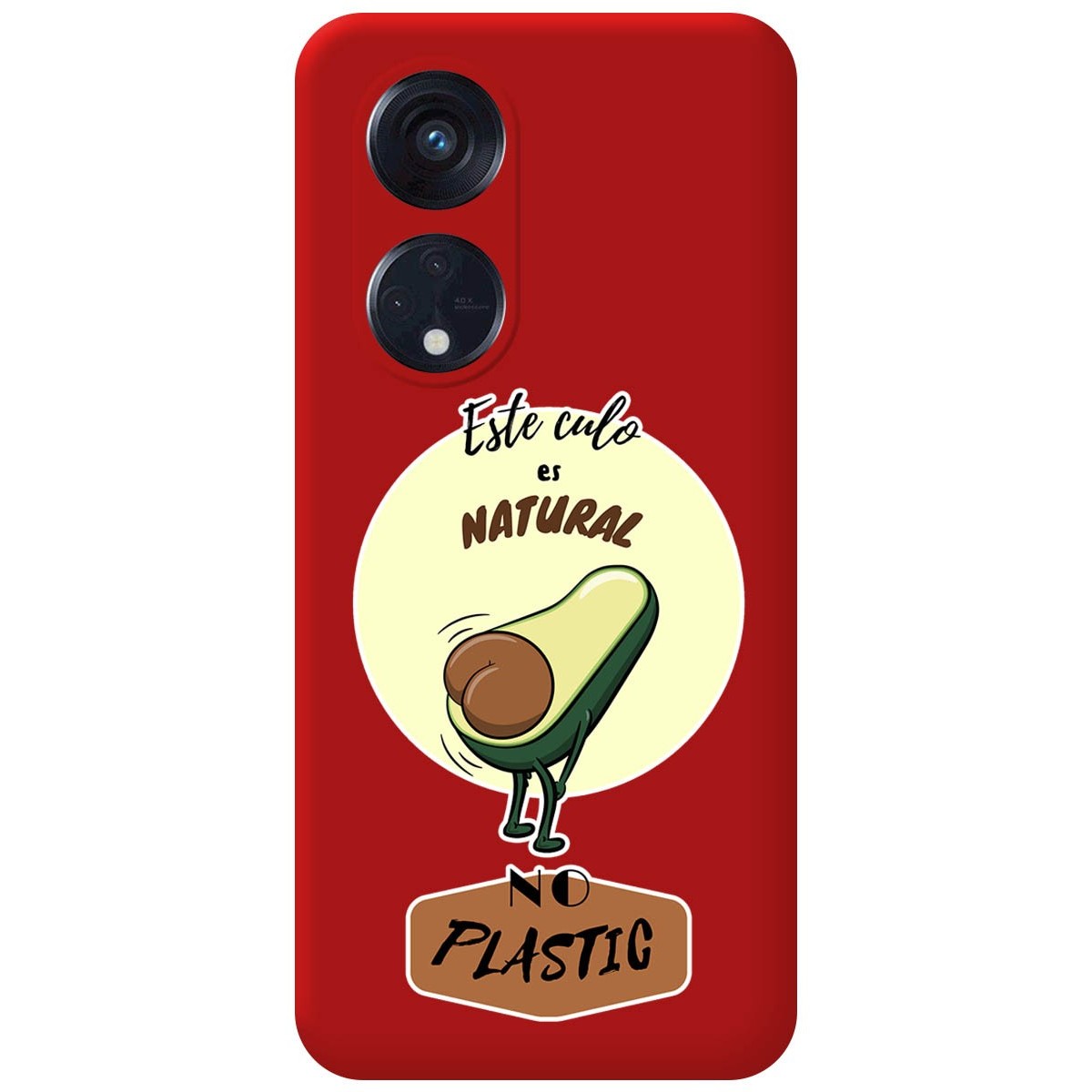 Funda Silicona Líquida Roja para Oppo Reno 8T 4G diseño Culo Natural Dibujos