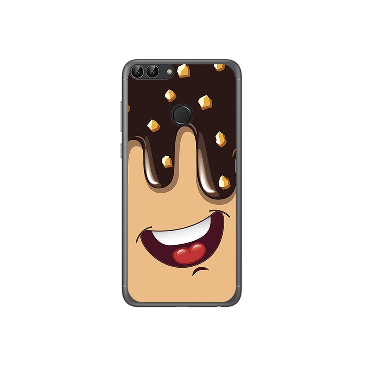 Funda Gel Tpu para Huawei P Smart Diseño Helado Chocolate Dibujos
