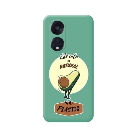 Funda Silicona Líquida Verde para Oppo Reno 8T 4G diseño Culo Natural Dibujos