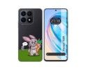 Funda Silicona Transparente para Huawei Honor X8a diseño Conejo Dibujos