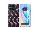 Funda Silicona Transparente para Huawei Honor X8a diseño Flamenco Dibujos