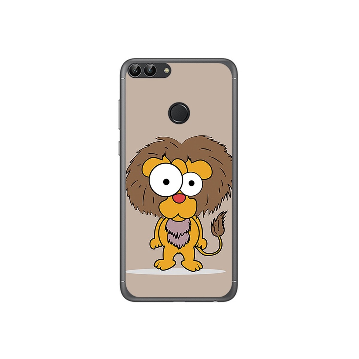 Funda Gel Tpu para Huawei P Smart Diseño Leon Dibujos