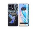 Funda Silicona Transparente para Huawei Honor X8a diseño Plumas Dibujos