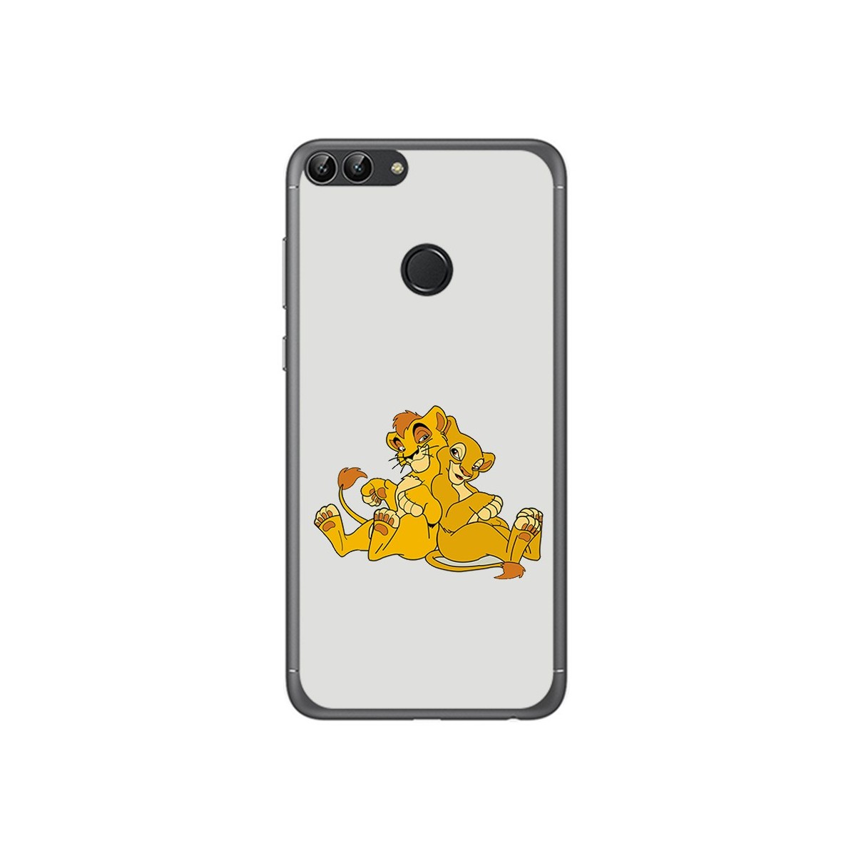 Funda Gel Tpu para Huawei P Smart Diseño Leones Dibujos