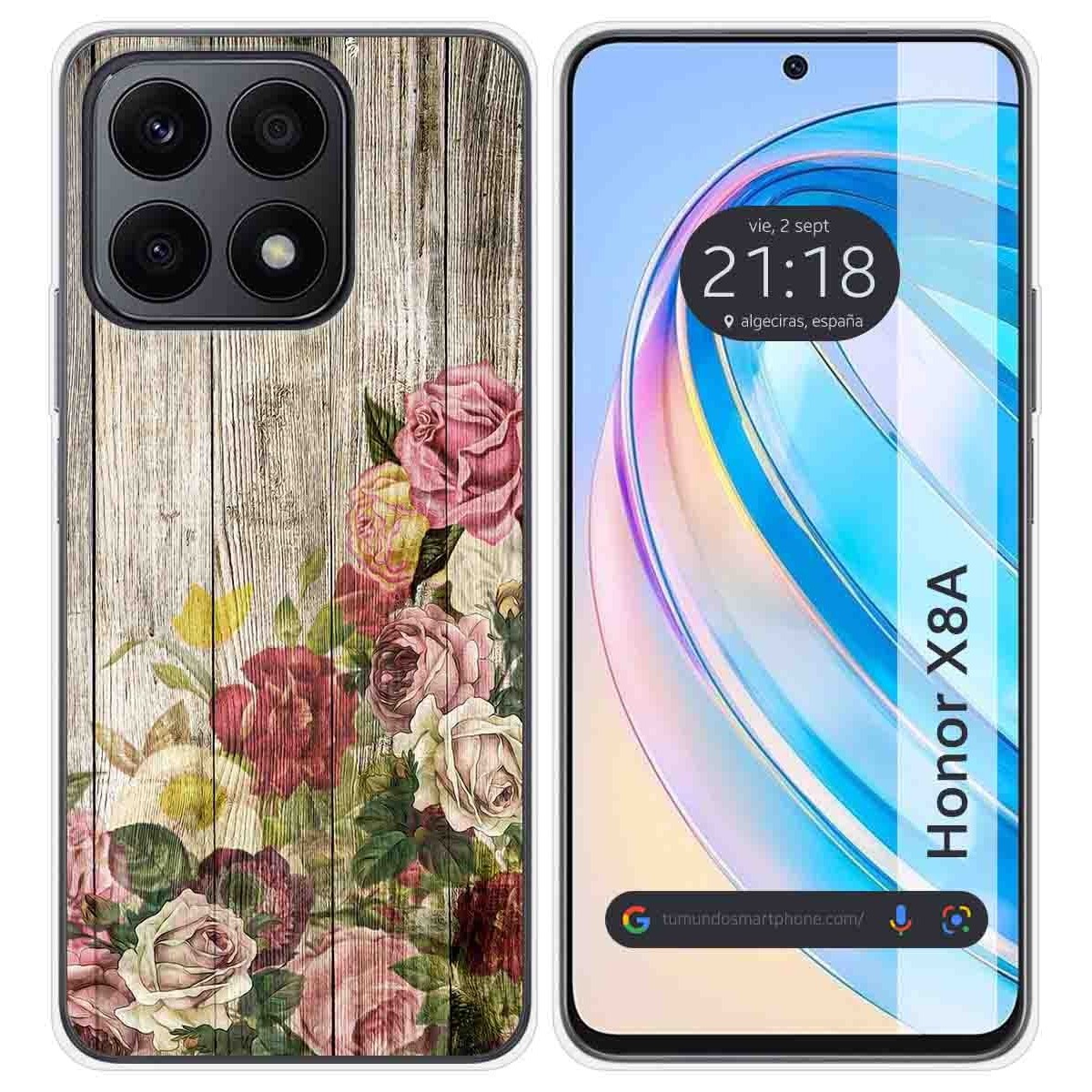 Funda Silicona para Huawei Honor X8a diseño Madera 08 Dibujos