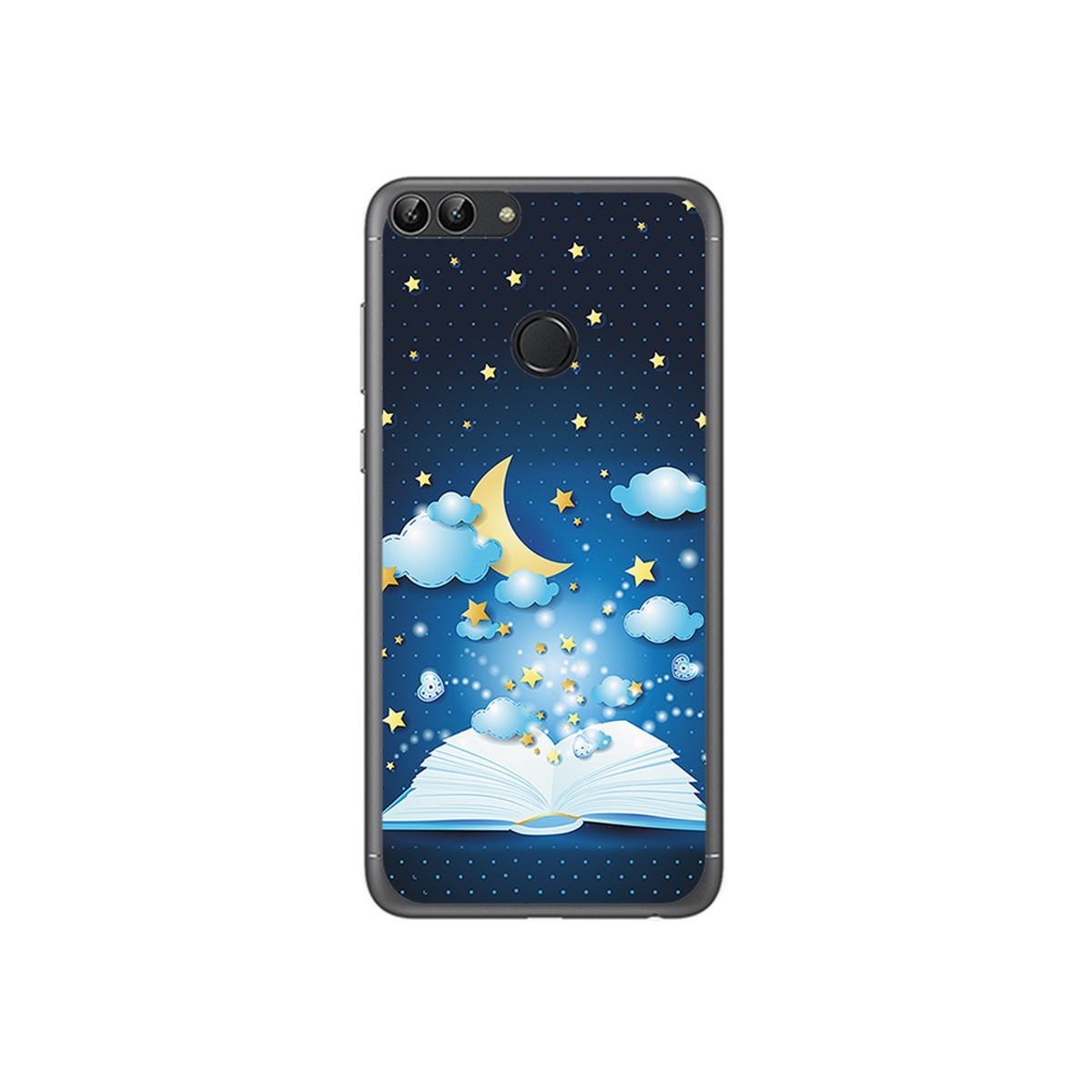 Funda Gel Tpu para Huawei P Smart Diseño Libro Cuentos Dibujos