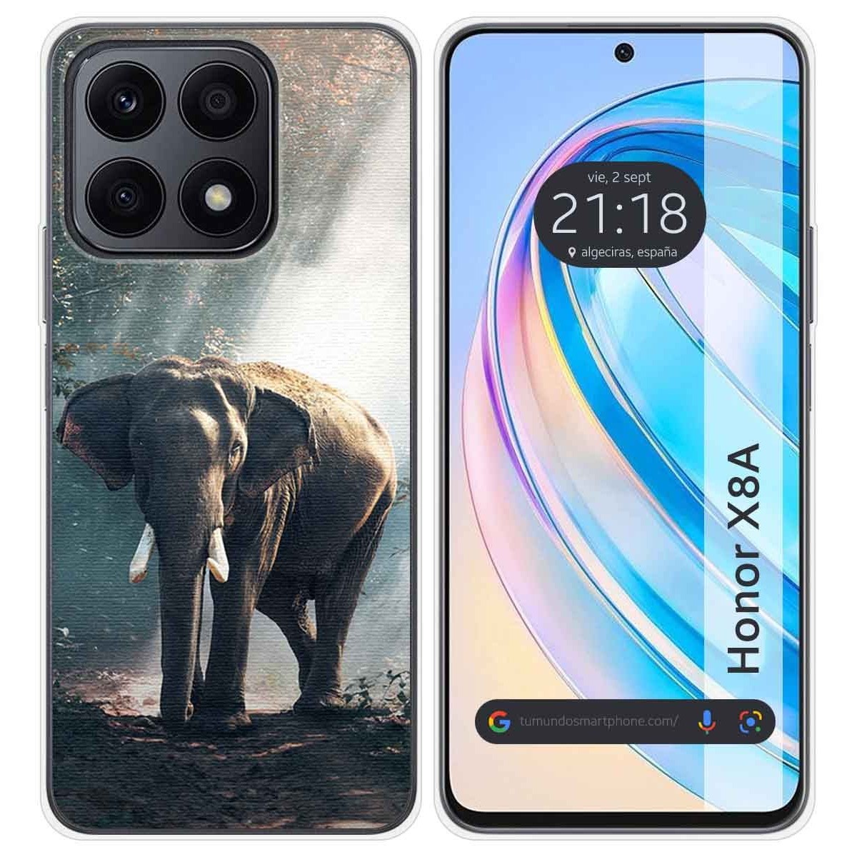 Funda Silicona para Huawei Honor X8a diseño Elefante Dibujos