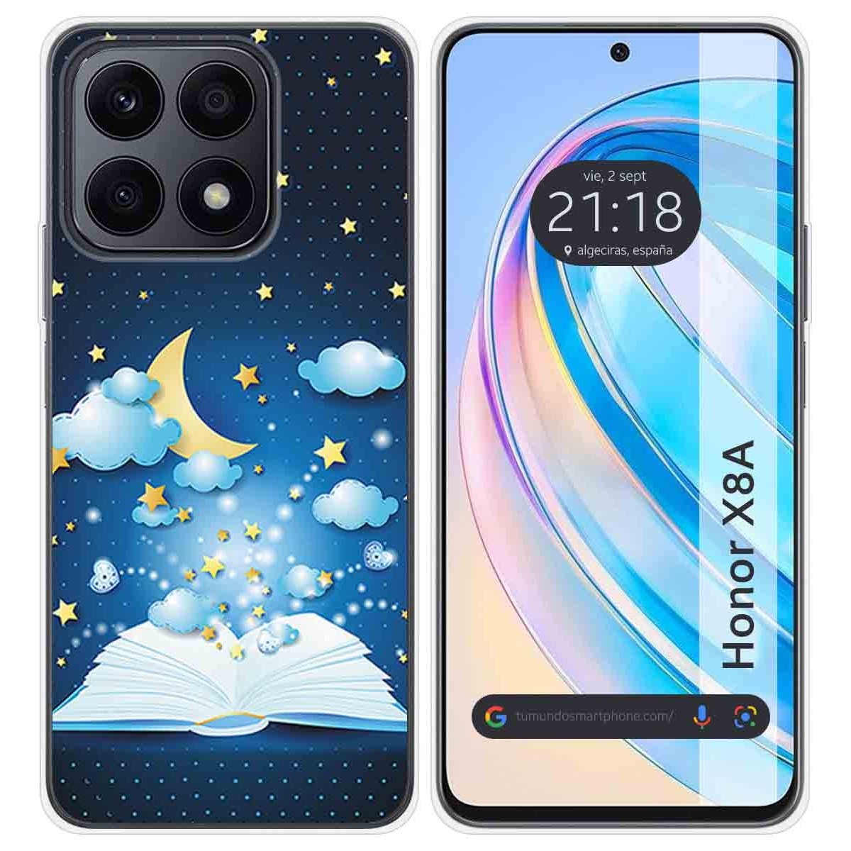 Funda Silicona para Huawei Honor X8a diseño Libro Cuentos Dibujos
