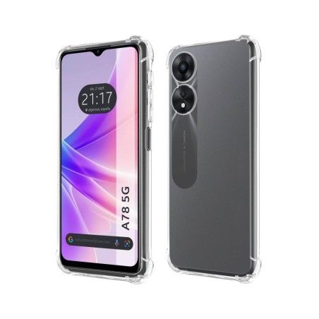 Funda Silicona Antigolpes Transparente para Oppo A78 5G