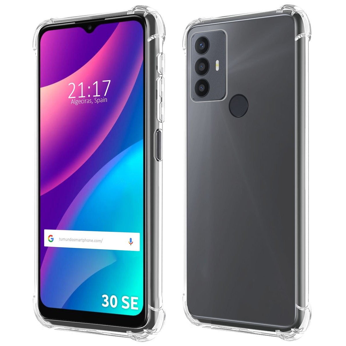 Funda Silicona Antigolpes Transparente para TCL 30 SE / 30E / 306