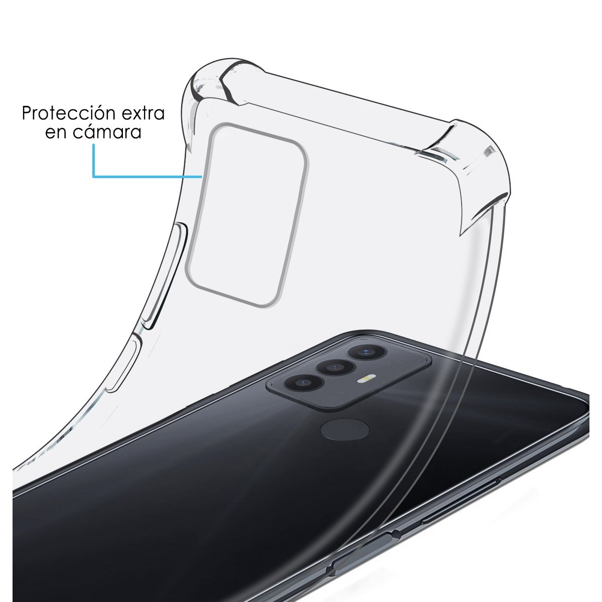 Funda Silicona Antigolpes Transparente para TCL 30 SE / 30E / 306