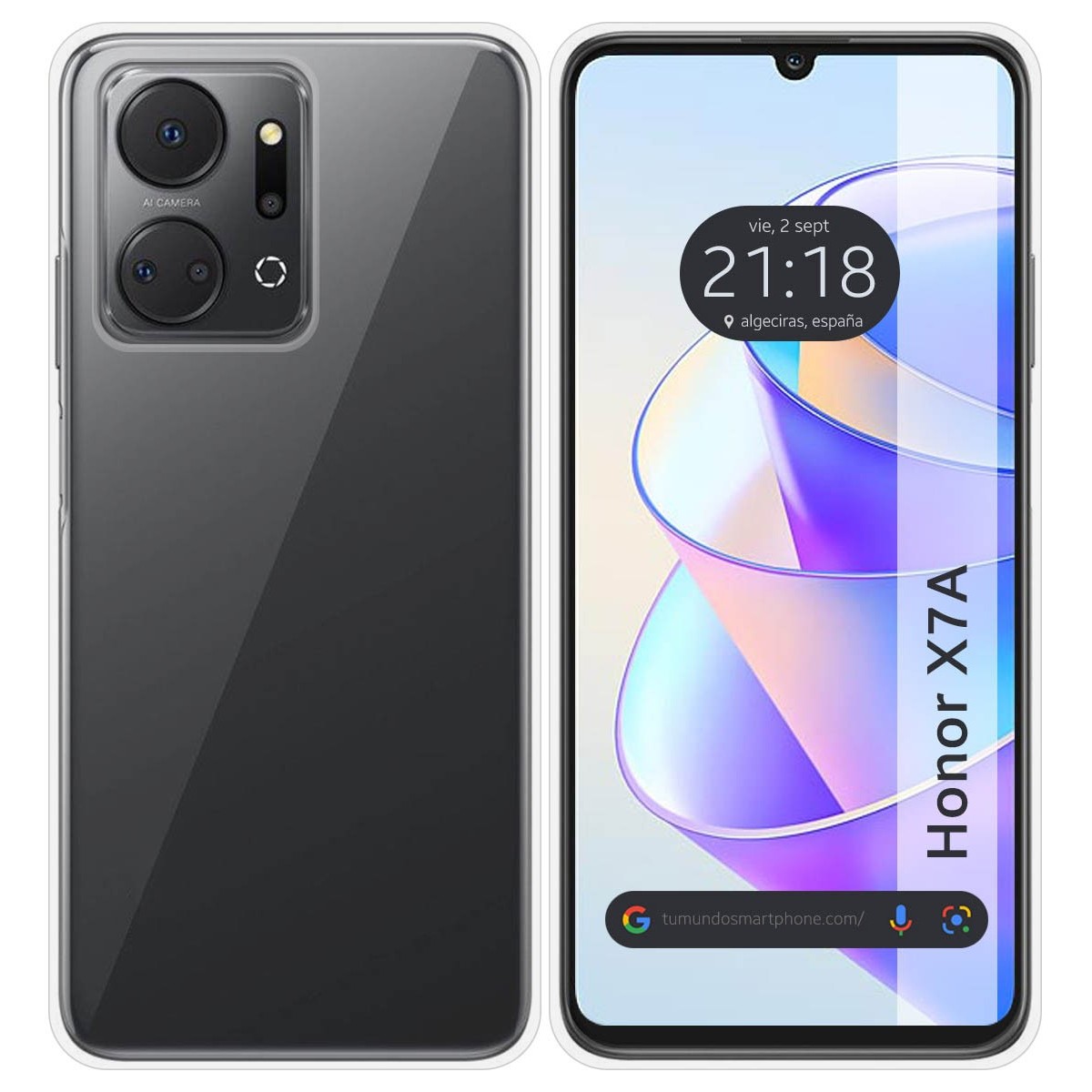 Funda Silicona Gel TPU Transparente para Huawei Honor X7a