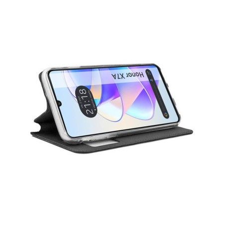Funda Libro Soporte con Ventana para Huawei Honor X7a color Negra