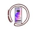 Funda Colgante Transparente para Oppo A78 5G con Cordon Rosa / Dorado