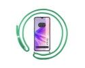 Funda Colgante Transparente para Oppo A78 5G con Cordon Verde Agua