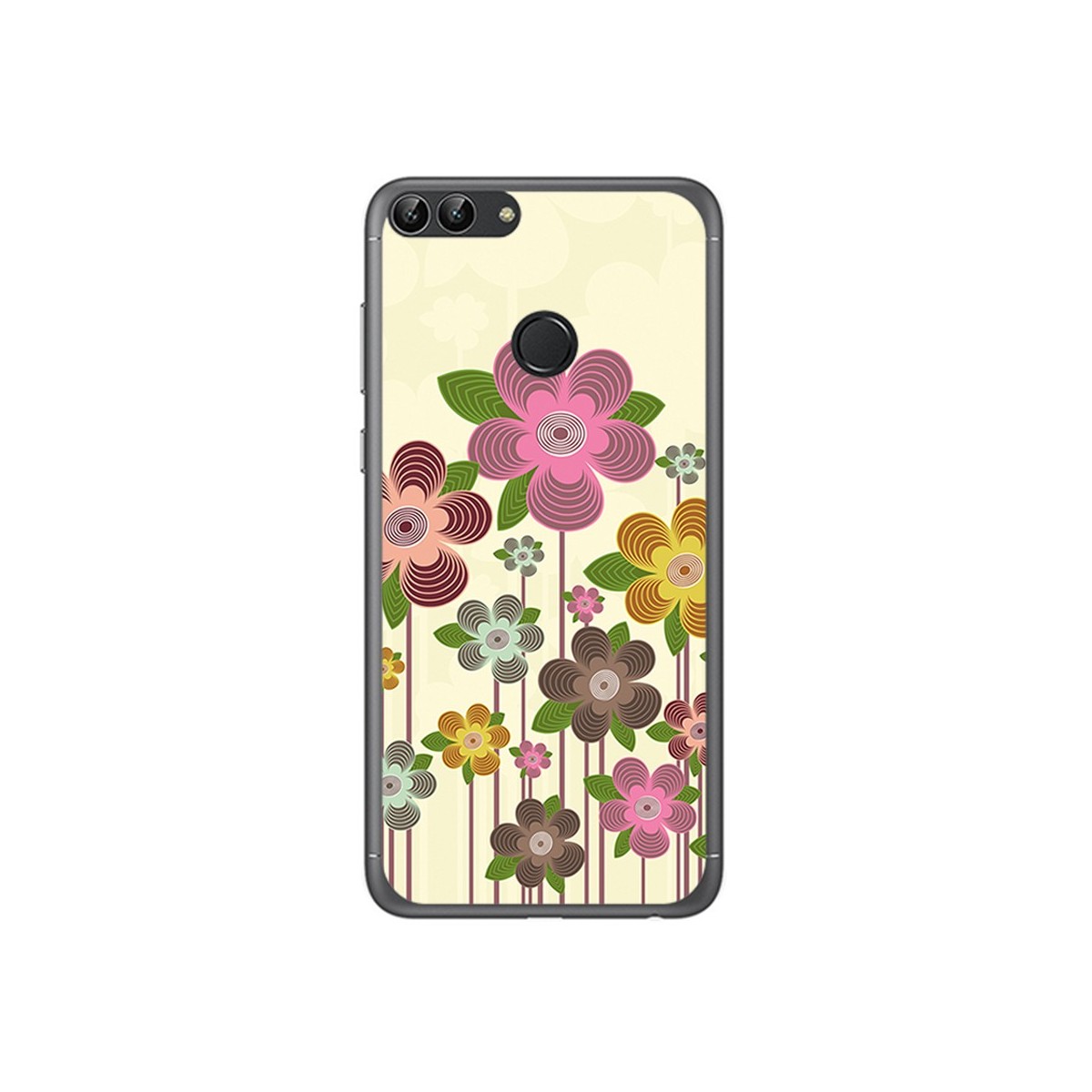 Funda Gel Tpu para Huawei P Smart Diseño Primavera En Flor  Dibujos