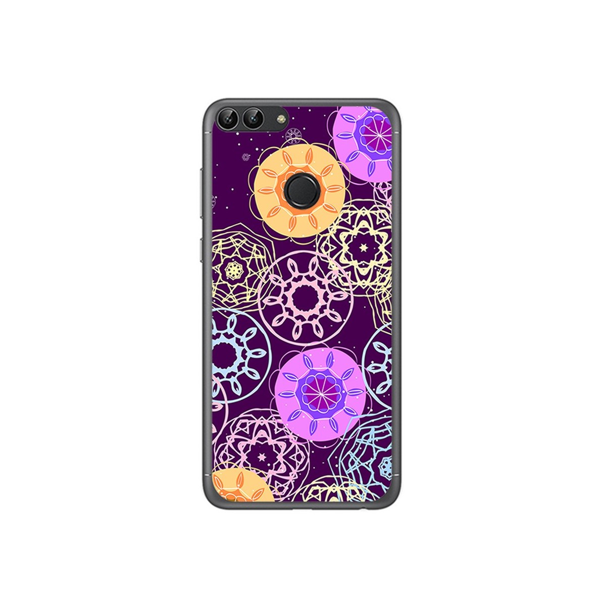 Funda Gel Tpu para Huawei P Smart Diseño Radial Dibujos