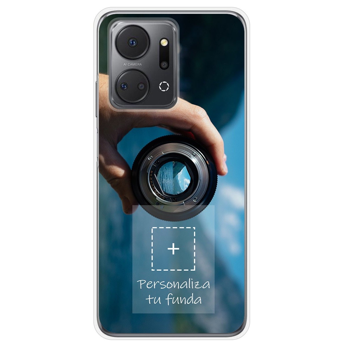 Personaliza tu Funda Silicona Gel Tpu Transparente con tu Fotografia para Huawei Honor X7a Dibujo Personalizada