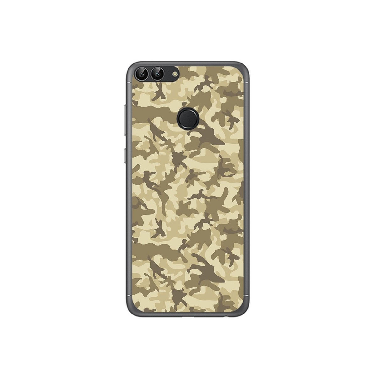 Funda Gel Tpu para Huawei P Smart Diseño Sand Camuflaje Dibujos