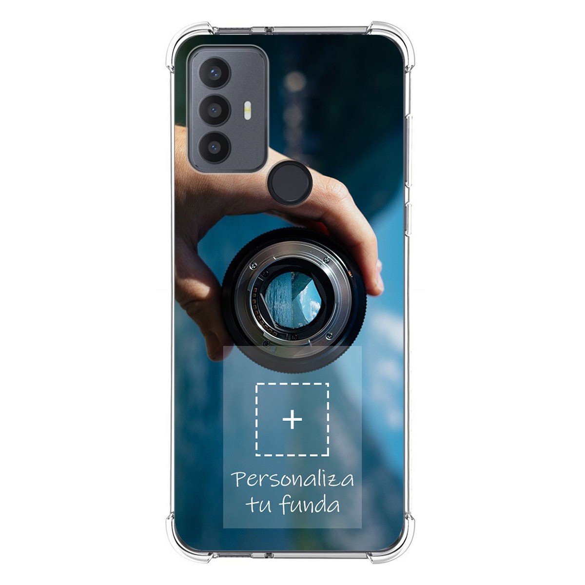 Personaliza tu Funda Silicona AntiGolpes Transparente con tu Fotografía para TCL 30 SE / 30E / 306 Dibujo Personalizada