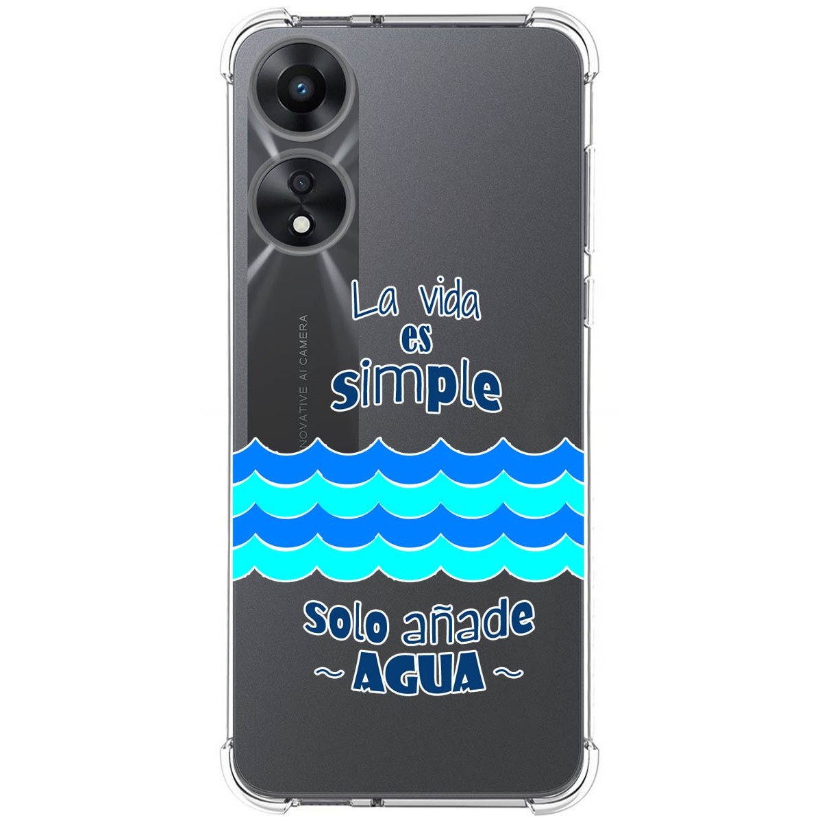 Funda Silicona Antigolpes para Oppo A78 5G diseño Agua Dibujos