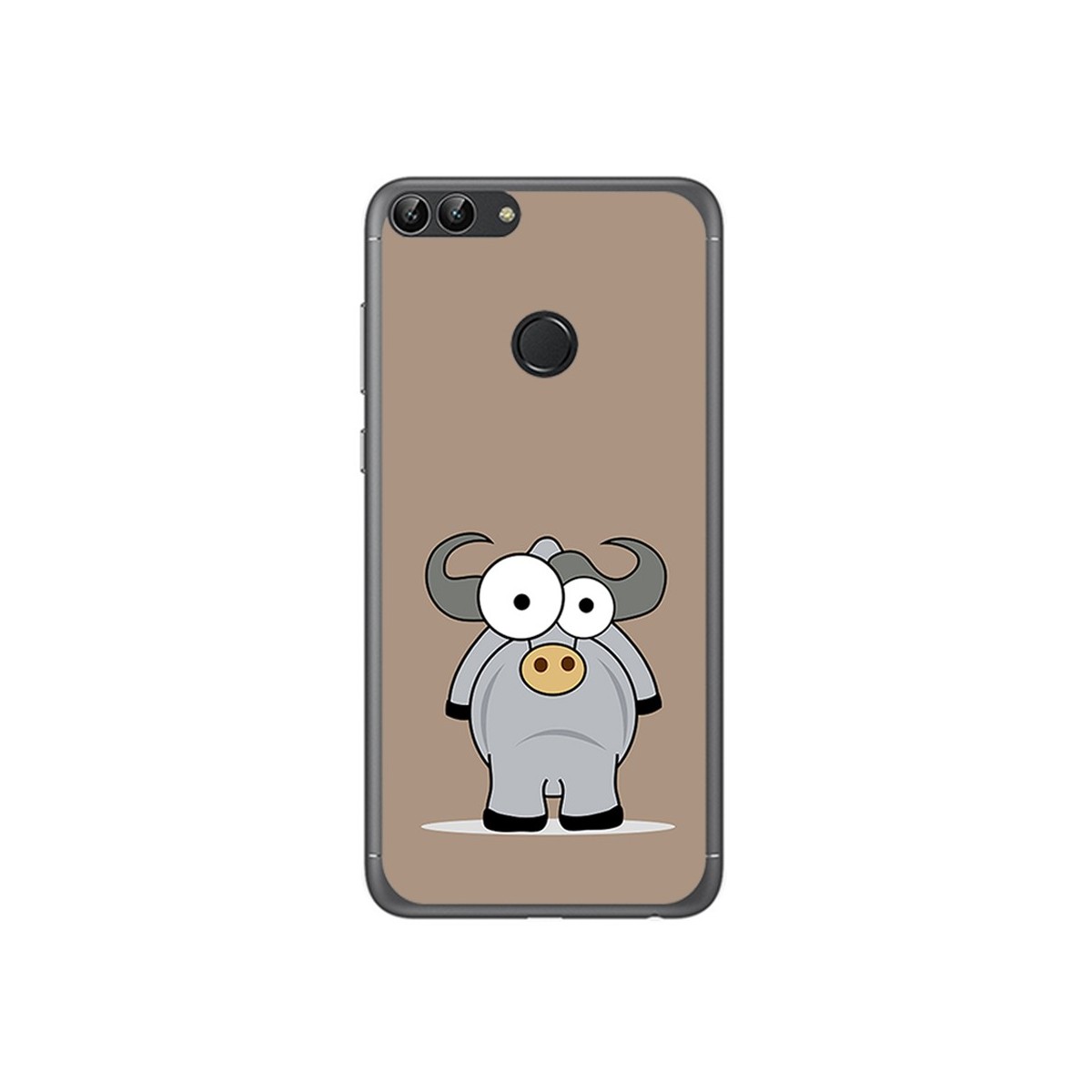 Funda Gel Tpu para Huawei P Smart Diseño Toro Dibujos