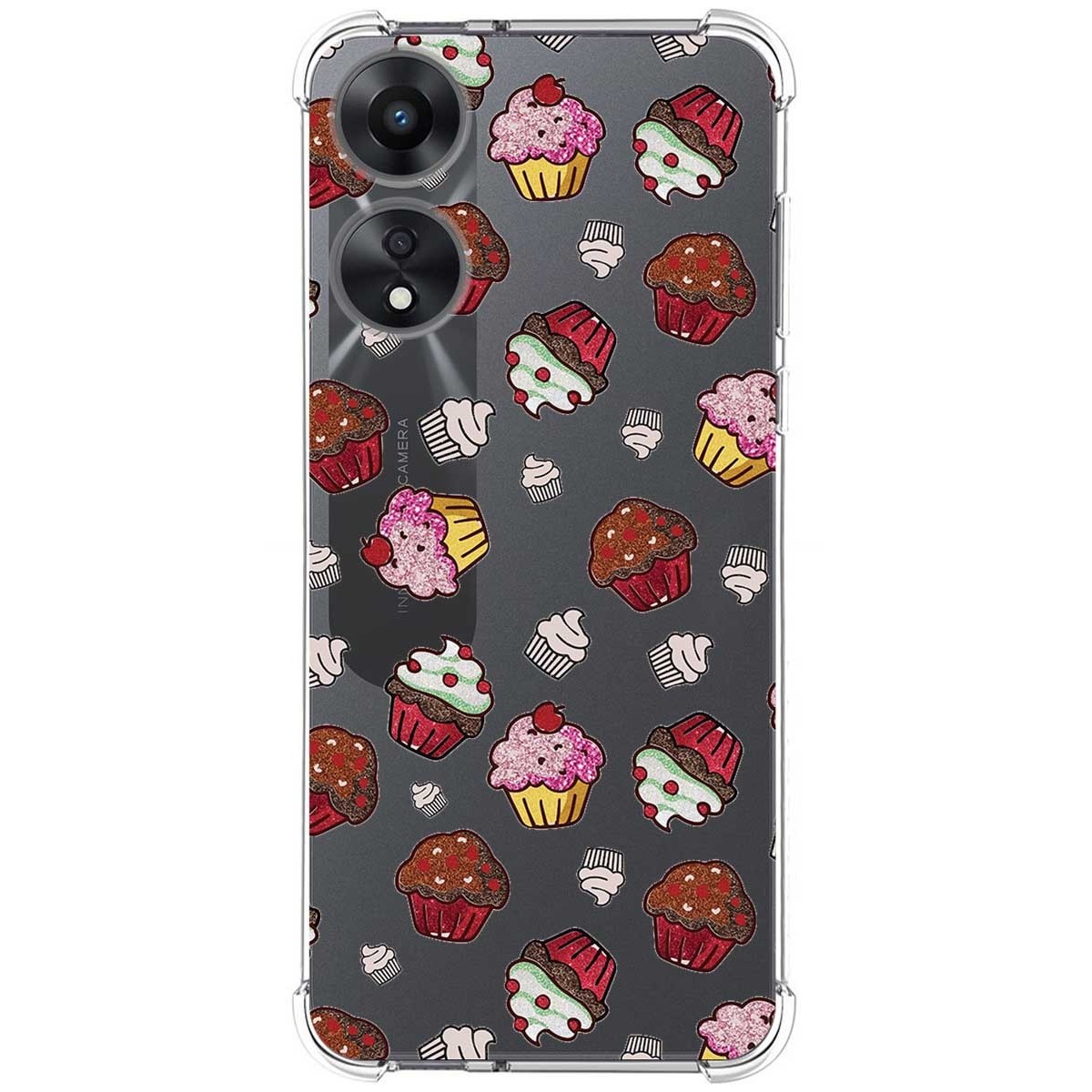 Funda Silicona Antigolpes para Oppo A78 5G diseño Muffins Dibujos