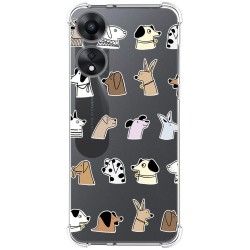 Funda Silicona Antigolpes para Oppo A78 5G diseño Perros Dibujos