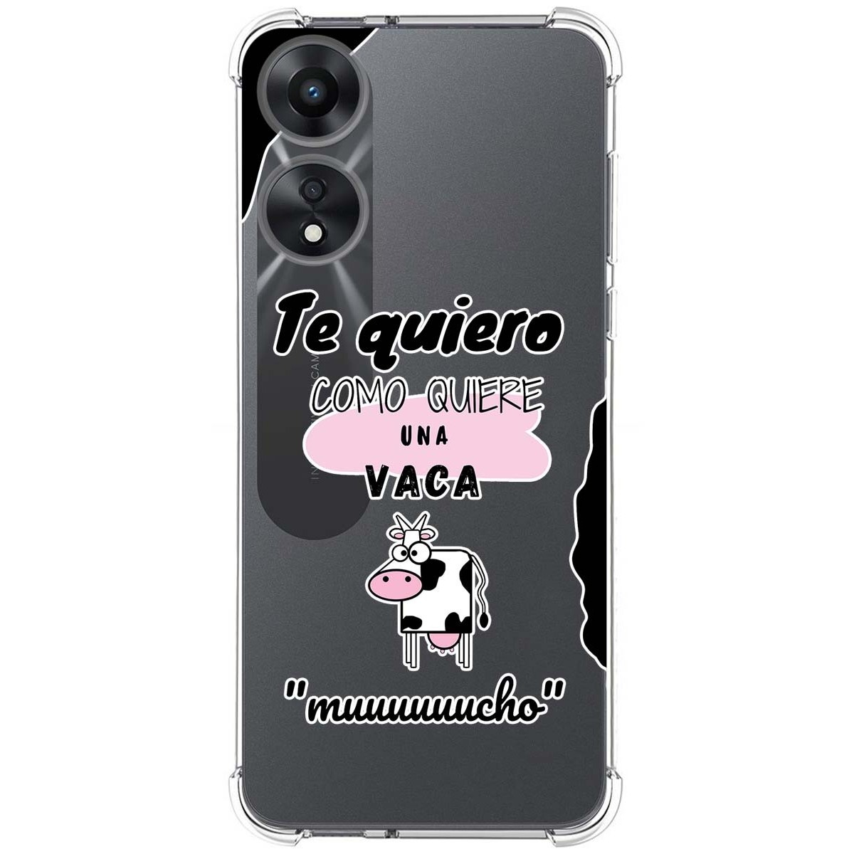 Funda Silicona Antigolpes para Oppo A78 5G diseño Vaca Dibujos