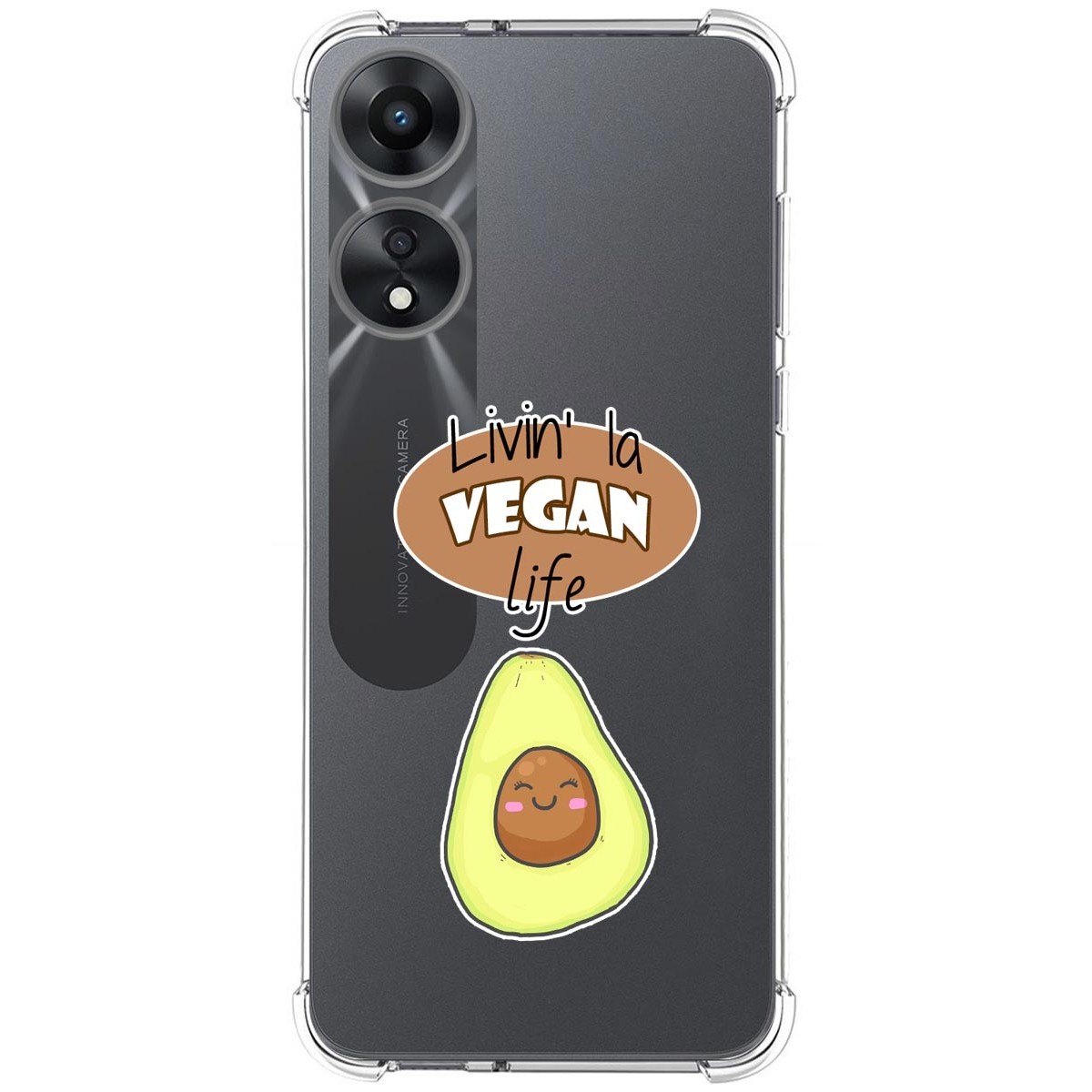Funda Silicona Antigolpes para Oppo A78 5G diseño Vegan Life Dibujos