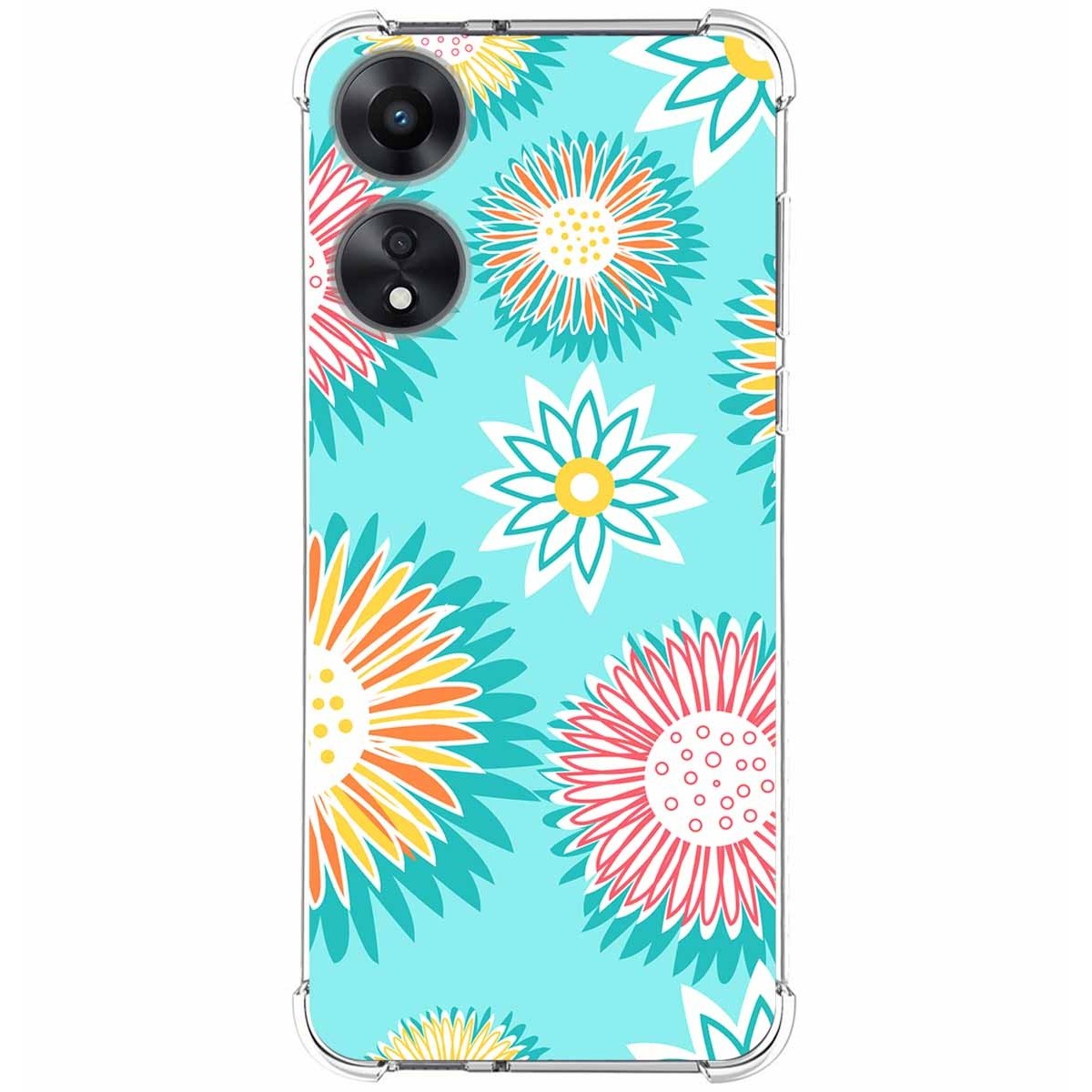 Funda Silicona Antigolpes para Oppo A78 5G diseño Flores 05 Dibujos