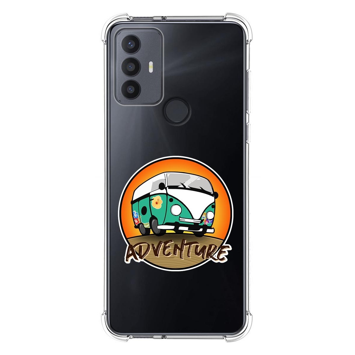 Funda Silicona Antigolpes para TCL 30 SE / 30E / 306 4G diseño Adventure Dibujos