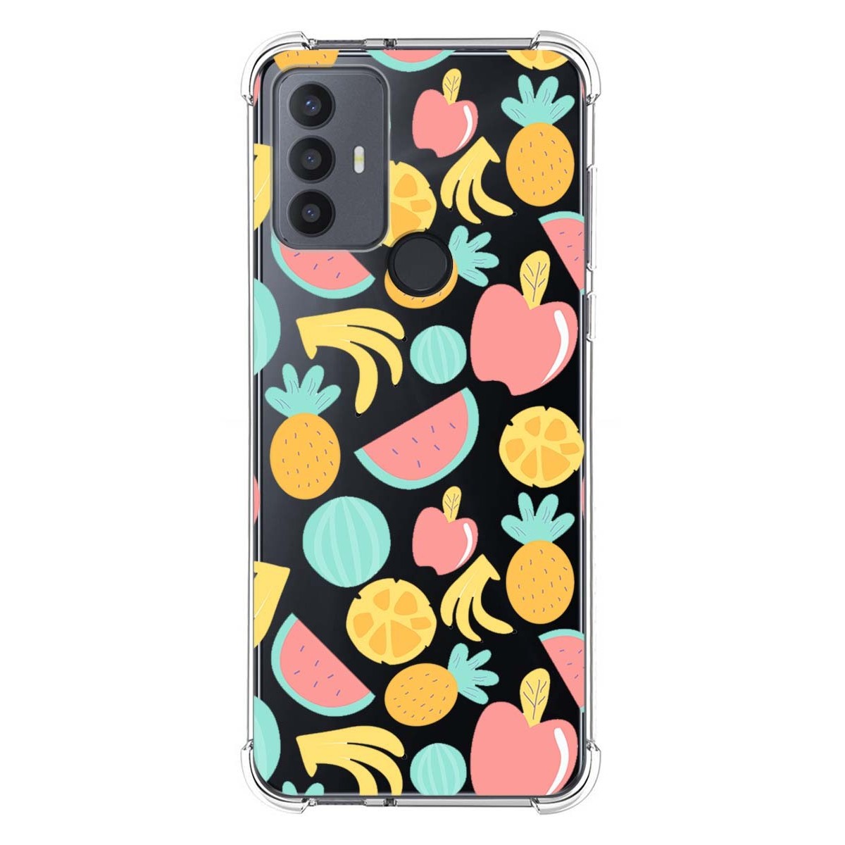Funda Silicona Antigolpes para TCL 30 SE / 30E / 306 4G diseño Frutas 02 Dibujos