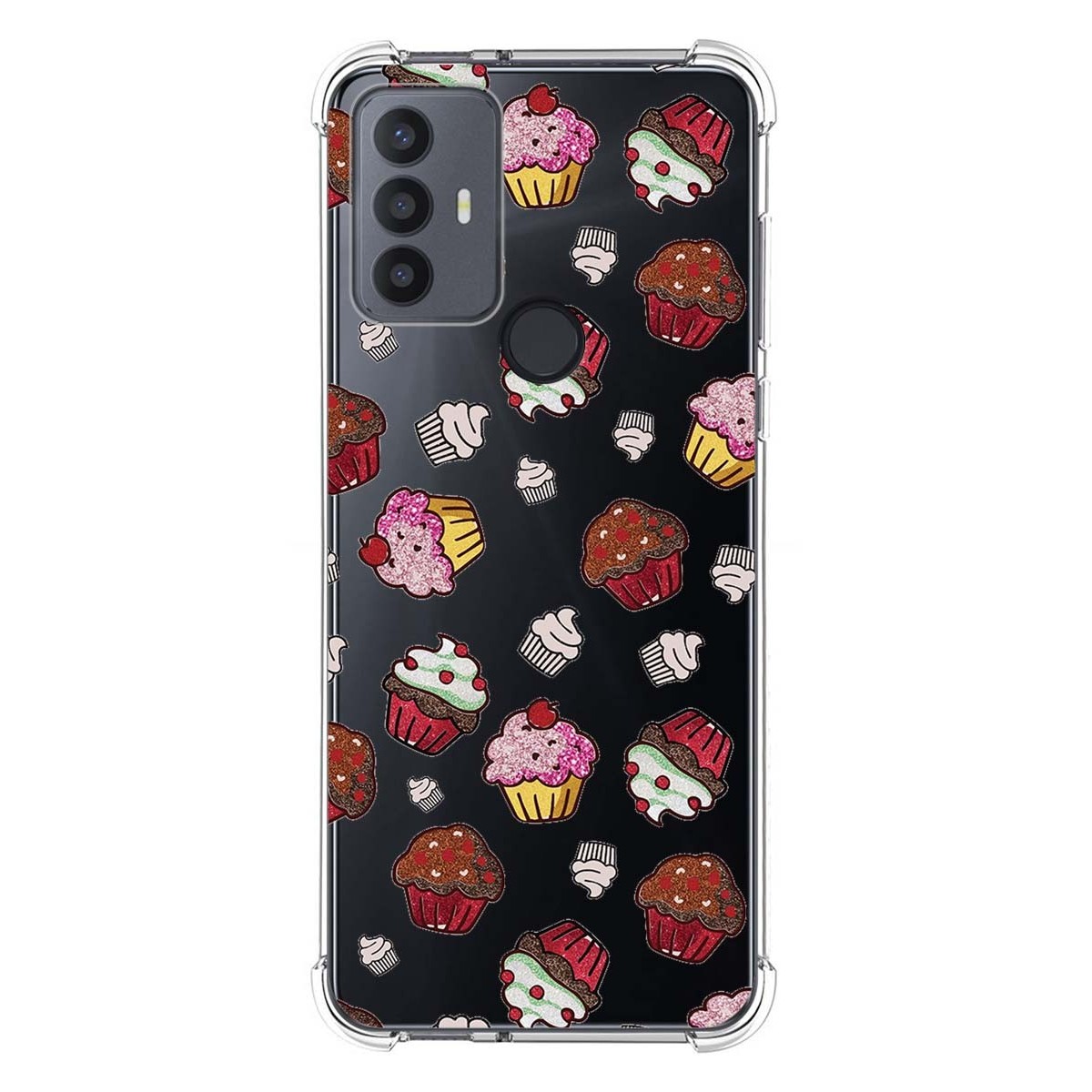 Funda Silicona Antigolpes para TCL 30 SE / 30E / 306 4G diseño Muffins Dibujos
