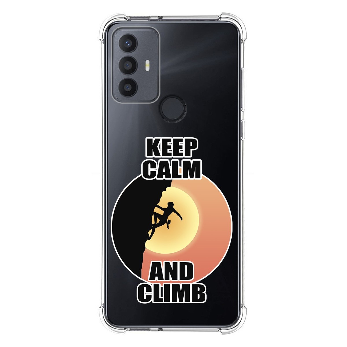 Funda Silicona Antigolpes para TCL 30 SE / 30E / 306 4G diseño Mujer Escalada Dibujos