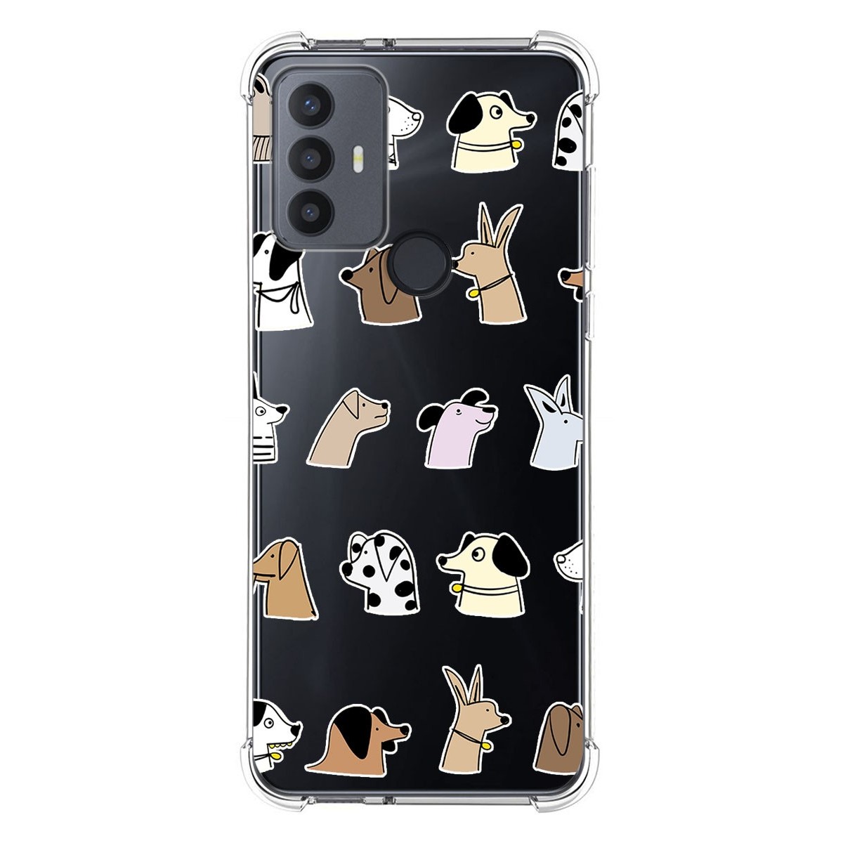 Funda Silicona Antigolpes para TCL 30 SE / 30E / 306 4G diseño Perros Dibujos