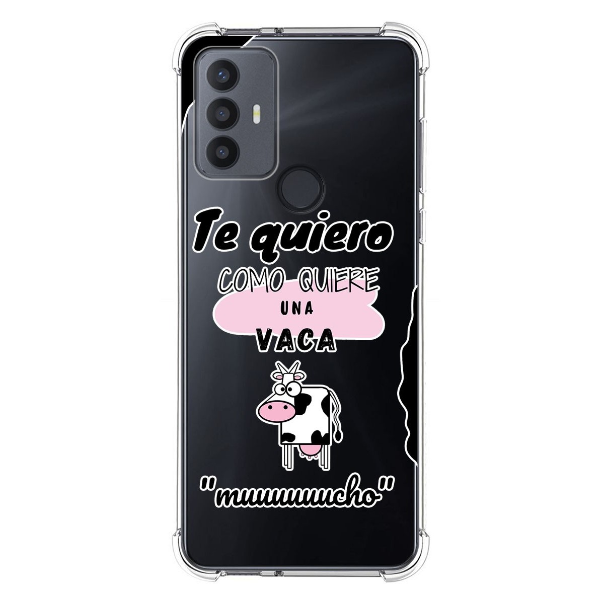 Funda Silicona Antigolpes para TCL 30 SE / 30E / 306 4G diseño Vaca Dibujos