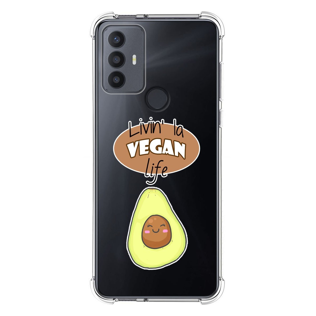 Funda Silicona Antigolpes para TCL 30 SE / 30E / 306 4G diseño Vegan Life Dibujos
