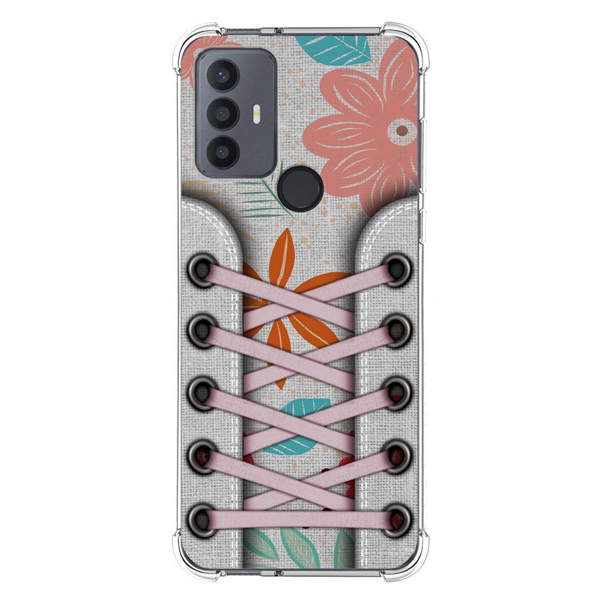Funda Silicona Antigolpes para TCL 30 SE / 30E / 306 4G diseño Zapatillas 09 Dibujos