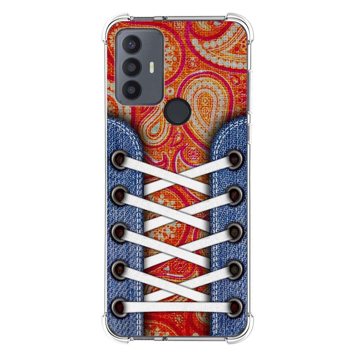 Funda Silicona Antigolpes para TCL 30 SE / 30E / 306 4G diseño Zapatillas 10 Dibujos