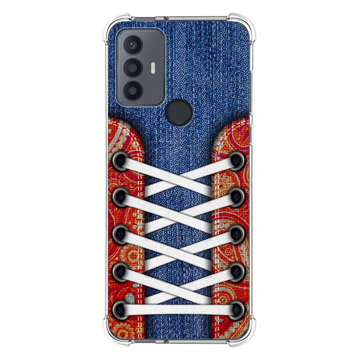 Funda Silicona Antigolpes para TCL 30 SE / 30E / 306 4G diseño Zapatillas 11 Dibujos