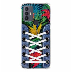 Funda Silicona Antigolpes para TCL 30 SE / 30E / 306 4G diseño Zapatillas 12 Dibujos