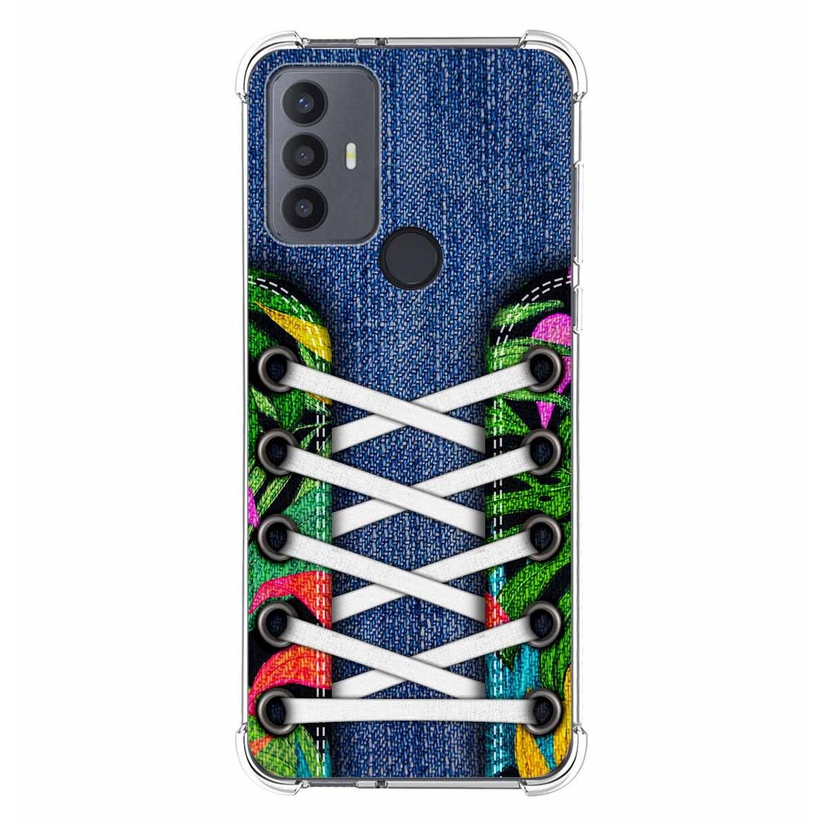 Funda Silicona Antigolpes para TCL 30 SE / 30E / 306 4G diseño Zapatillas 13 Dibujos